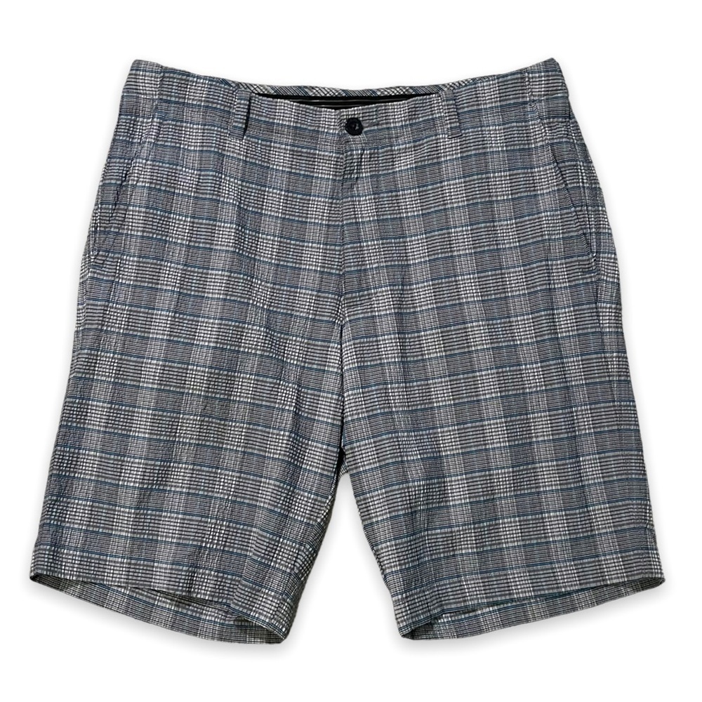 Tommy Bahama Plaid Bermuda Hybrid Golf Shorts 32 Waist Lightweight Textured